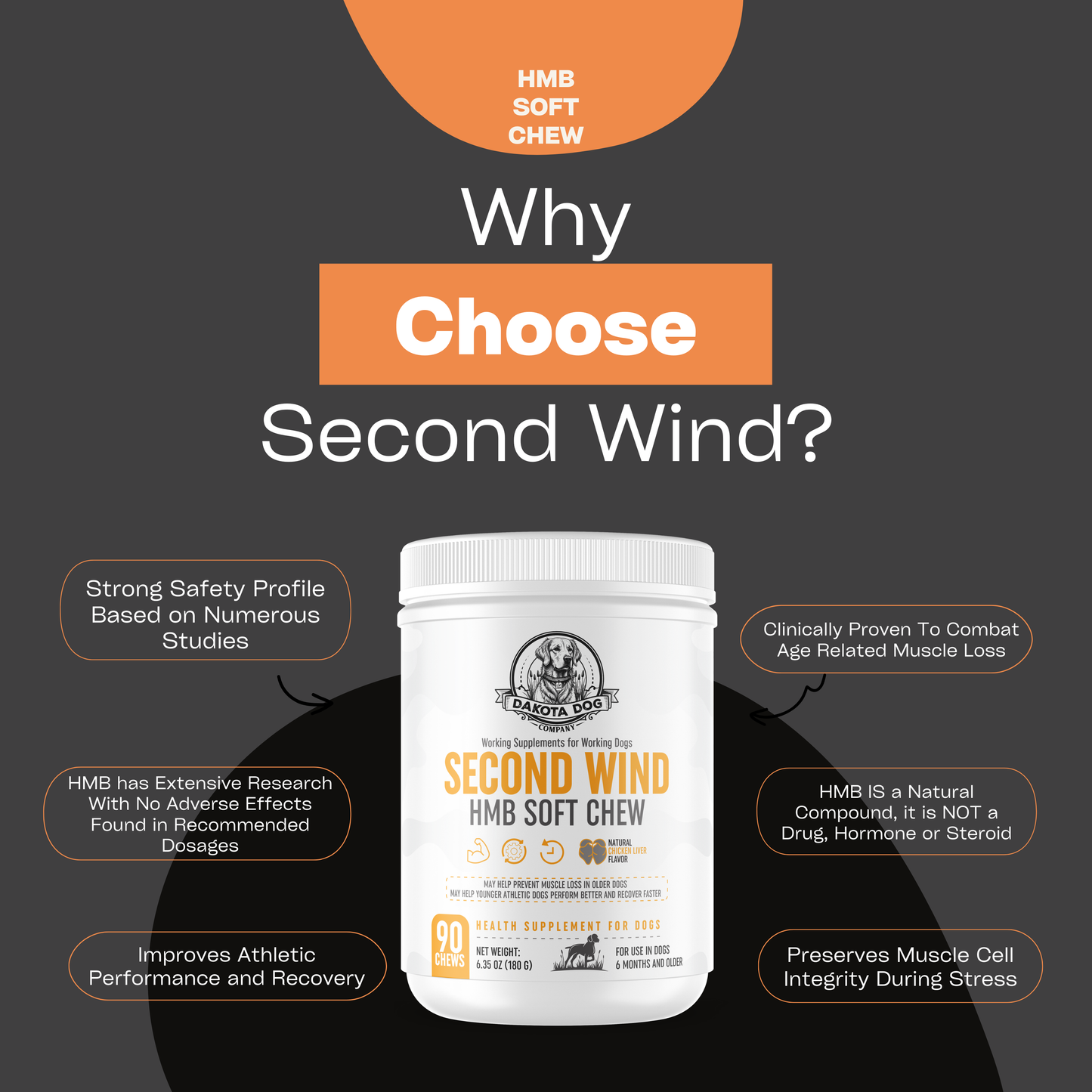 'Second Wind' HMB - Performance and Recovery for Dogs